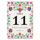 Mexicaanse Folk Art Kleurrijke Floral Fiesta bruil Kaart (Voorkant)