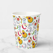 Mexicaanse Folk Art Pattern Guitars Papieren Bekers (Links)