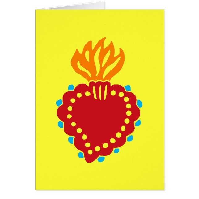 Mexicaanse Folk Art Sacred Heart (Voorkant)