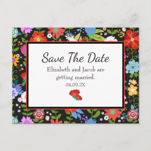 Mexicaanse Folk Art Save the Date Briefkaart