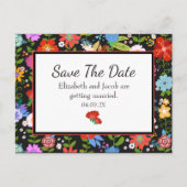 Mexicaanse Folk Art Save the Date Briefkaart (Voorkant)