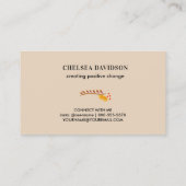 Mexicaanse Folk Bloemen Aardse Tan Visitekaartje (Achterkant)