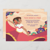 Mexicaanse Folk Dancer Fiesta uitnodiging (Voorkant / Achterkant)