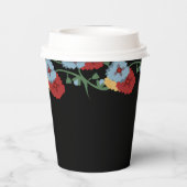 Mexicaanse Folk Florals Greenery Sweet 16 Birthday Papieren Bekers (Achterkant)