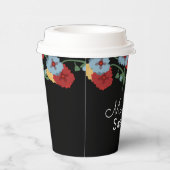 Mexicaanse Folk Florals Greenery Sweet 16 Birthday Papieren Bekers (Rechts)