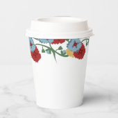 Mexicaanse Folk Florals Greenery Sweet 16 Quince Papieren Bekers (Achterkant)