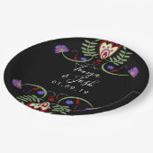 Mexicaanse Folk Flowers bruiloft | Mini Heart Papieren Bordje (Gekanteld)