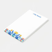 Mexicaanse Folk Patroon Gepersonaliseerde naam Post-it® Notes (Schuin)