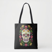 Mexicaanse Folk Sugar Skull en Rozen