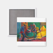 Mexicaanse Folklorico Ballet Dancers Magneet (Voorkant / Achterkant)