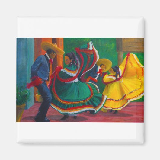 Mexicaanse Folklorico Ballet Dancers Magneet (Voorkant)