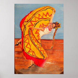Mexicaanse Folklorico Dancer Poster