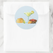 Mexicaanse Food Chip Margarita Taco Salsa Ronde Sticker (Tas)