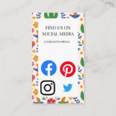 Mexicaanse food fruit deli markt plooien ambacht visitekaartje (Achterkant)