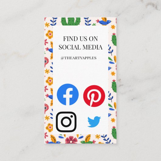 Mexicaanse food fruit deli markt plooien ambacht visitekaartje (Achterkant)