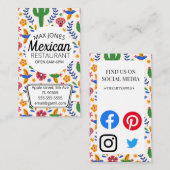 Mexicaanse food fruit deli markt plooien ambacht visitekaartje (Voorkant / Achterkant)