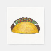 Mexicaanse Food Hard Shell Taco Tacos Print Napkin Servetten (Voorkant)
