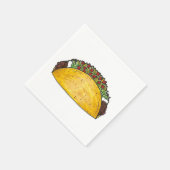 Mexicaanse Food Hard Shell Taco Tacos Print Napkin Servetten (Hoek)