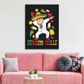Mexicaanse Food Lover Mannen Burrito Chef Gift Bur Canvas Afdruk (Insitu (Woonkamer))