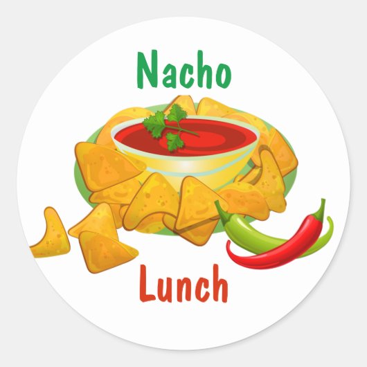 Mexicaanse Food Pun Nacho Lunch Sticker (Voorkant)