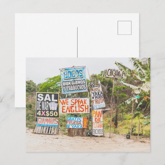 Mexicaanse fruitstandaard briefkaart (Voorkant / Achterkant)