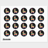 Mexicaanse Funny Pinata Llama Cinco De Mayo Ronde Sticker (Vel)