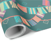 Mexicaanse Garland Vlaggen Cadeaupapier (Rol Hoek)