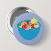 Mexicaanse garnalen ceviche ronde button 7,6 cm (Voorkant /achterkant)