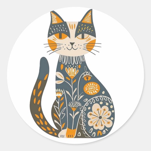 Mexicaanse Gatita, Ronde Sticker (Voorkant)