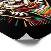 Mexicaanse Gato Loco Sombrero Kat Cinco De Mayo Gr Poster (Hoek)