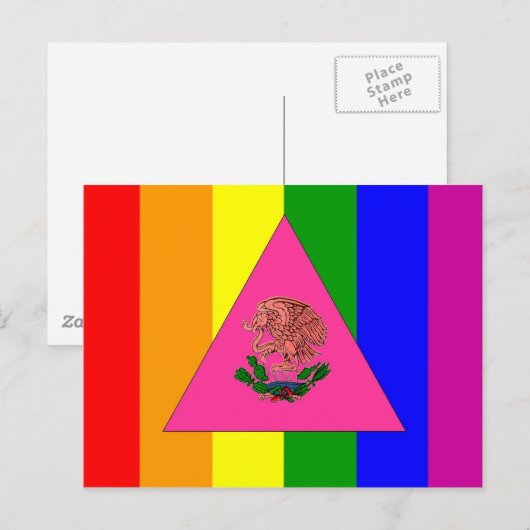 Mexicaanse Gay Pride Flag Briefkaart (Voorkant / Achterkant)