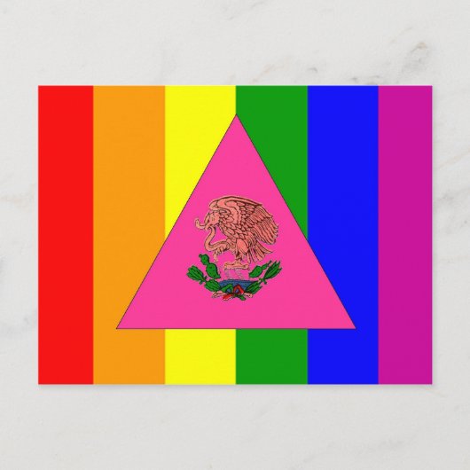 Mexicaanse Gay Pride Flag Briefkaart (Voorkant)