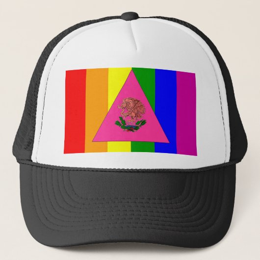 Mexicaanse Gay Pride Flag Trucker Pet (Voorkant)
