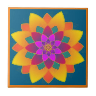 Mexicaanse Gele, Rode, Oranje keramische Tegel Tegeltje