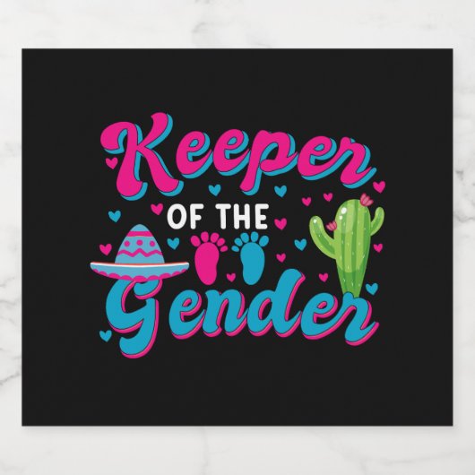 Mexicaanse Gender Onthulling Cinco de Mayo Baby sh Bier Etiket (Enkel label)