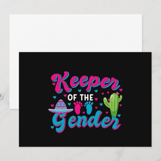 Mexicaanse Gender Onthulling Cinco de Mayo Baby sh Kaart (Voorkant / Achterkant)