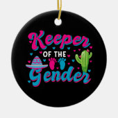 Mexicaanse Gender Onthulling Cinco de Mayo Baby sh Keramisch Ornament (Voorkant)
