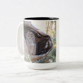 Mexicaanse Gepootte Mok, met de linkermuisknop Tweekleurige Koffiemok (Voorkant links)