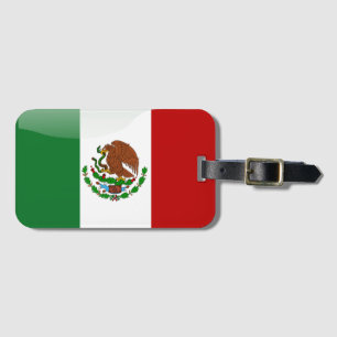 Mexicaanse glanzende vlag bagagelabel