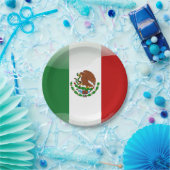 Mexicaanse glanzende vlag papieren bordje (Feest)