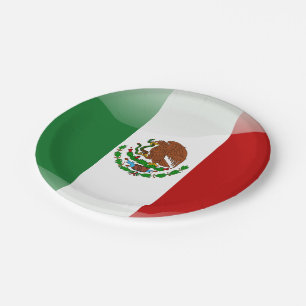 Mexicaanse glanzende vlag papieren bordje