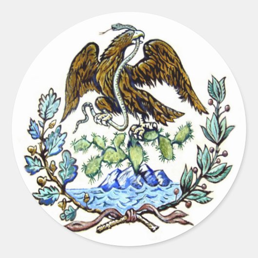 Mexicaanse gouden adelaar sticker (Voorkant)