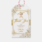 Mexicaanse gouden Fiesta Boy doop doop doop Cadeaulabel (Voorkant)