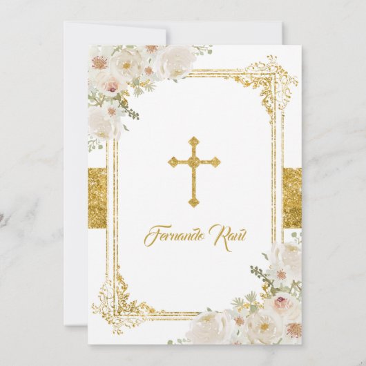 Mexicaanse gouden Fiesta Boy doop doop doop Kaart (Achterkant)