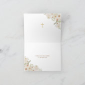 Mexicaanse Gouden Fiesta Jongen Doop Doop Gevouwen Bedankkaart (Binnen)