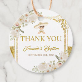 Mexicaanse Gouden Fiesta Jongensdoop Dank u Bedankjes Labels