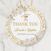 Mexicaanse Gouden Fiesta Jongensdoop Dank u Bedankjes Labels (Achterkant)