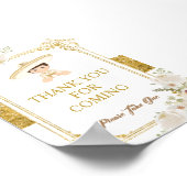 Mexicaanse Gouden Fiesta Jongensdoop Dank u Poster (Hoek)