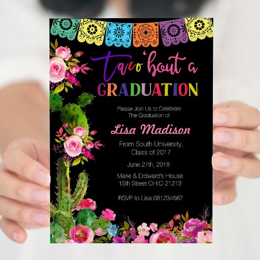 Mexicaanse Graduation Party Invitation Fiesta Kaart