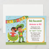 Mexicaanse griep Fiesta hispanic Kids Birthday Par Kaart (Voorkant / Achterkant)